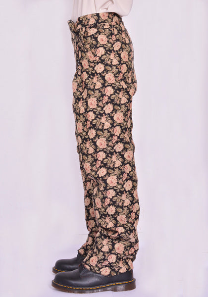 BLESS Nº 78 3080 SMLXL LONG TROUSERS FLOWER GOBELIN BLACK | DOSHABURI Online Shop