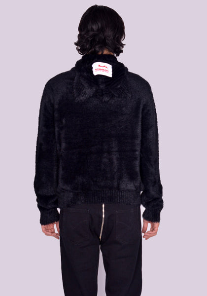 CHARLES JEFFREY LOVERBOY FLUFFY EARS BALACLAVA SWEATER FW24 | DOSHABURI Shop