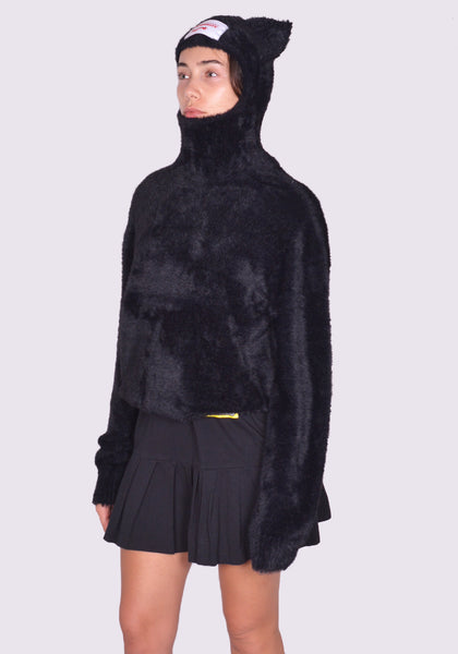 CHARLES JEFFREY LOVERBOY FLUFFY EARS BALACLAVA SWEATER FW24 | DOSHABURI Shop