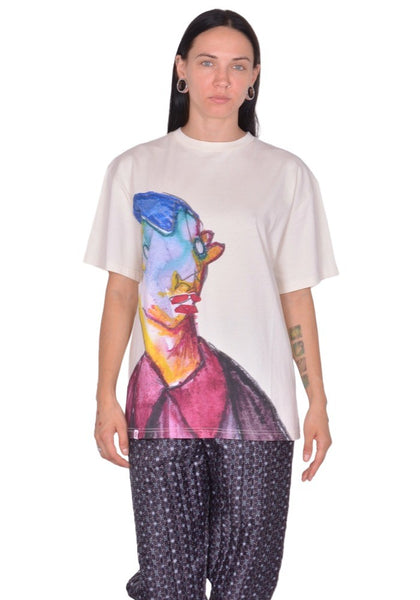 CHARLES JEFFREY LOVERBOY GRAPHIC T SHIRT ECRU FW25 | DOSHABURI Shop