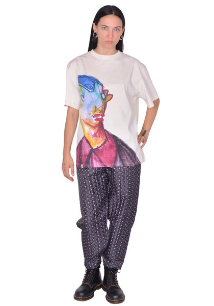 CHARLES JEFFREY LOVERBOY GRAPHIC T SHIRT ECRU FW25 | DOSHABURI Shop