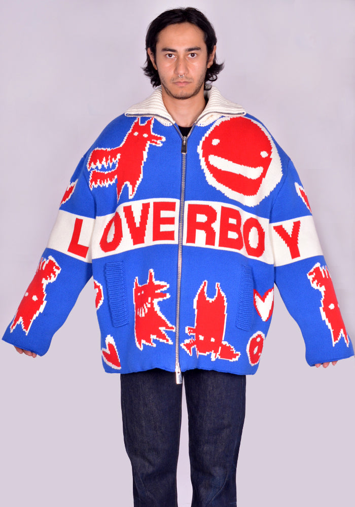 CHARLES JEFFREY LOVERBOY KNITTED PUFFER JACKET FW24 | DOSHABURI Online Shop