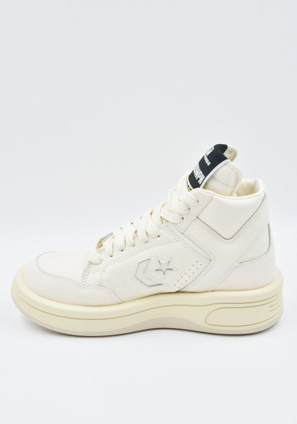 RICK OWENS DRKSHDW X CONVERSE DC02DX343 172R0 TURBOWPN HI-TOP SNEAKERS WHITE