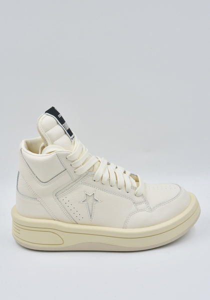 RICK OWENS DRKSHDW X CONVERSE DC02DX343 172R0 TURBOWPN HI-TOP SNEAKERS WHITE