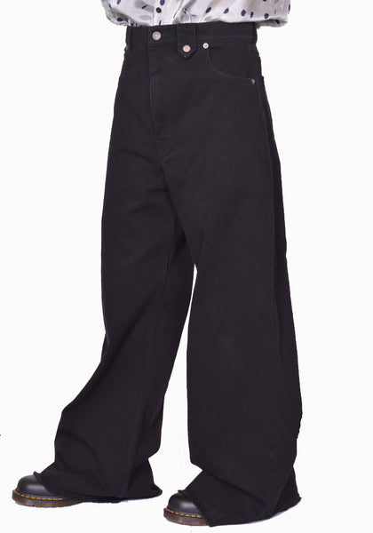 EGONLAB. DN006C BAGGY DENIM PANTS BLACK SS25 | DOSHABURI Online Shop