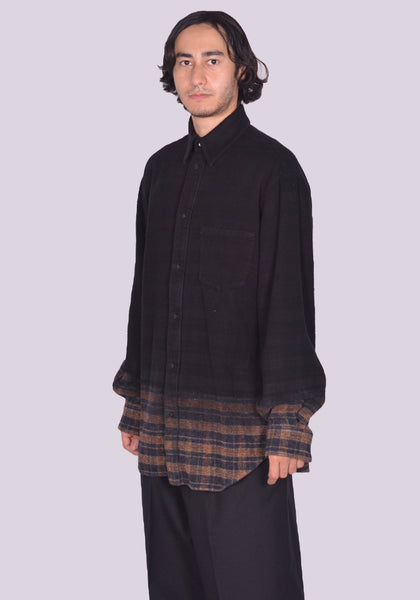 EGONLAB. OVER SHIRT BROWN TARTAN FW24 | DOSHABURI Online Shop