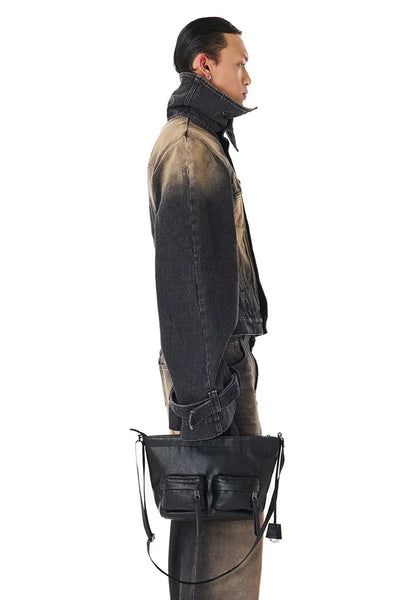 EGONLAB x EASTPAK EGON TOTE S FAUX LEATHER BLACK FW26 | DOSHABURI Shop