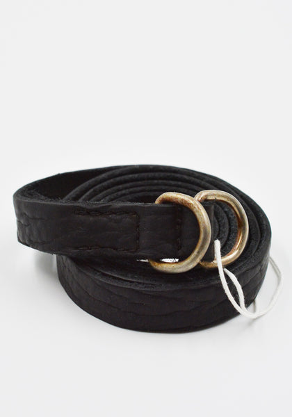 GUIDI BLT0 UNISEX BISON FULL GRDAIN LEATHER BELT BLACK | OSHABURI Shop