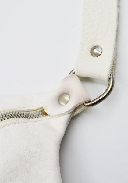 GUIDI BV07 SOFT HORSE FULL GRAIN Leather MEDIUM FANNY BAG WHITE | DOSHABURI Shop
