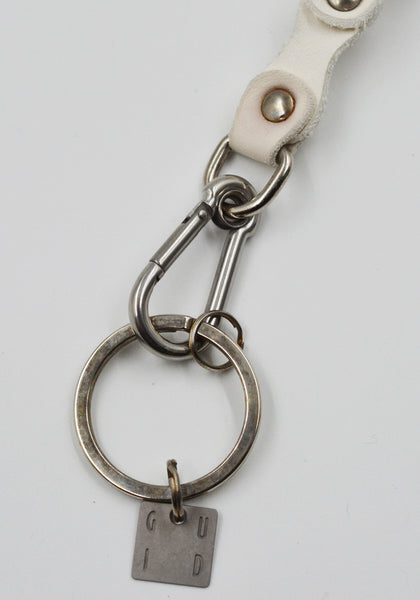 GUIDI HB05 SOFT HORSE FULL GRAIN LEATHER KEYCHAIN WHITE | DOSHABURI Shop