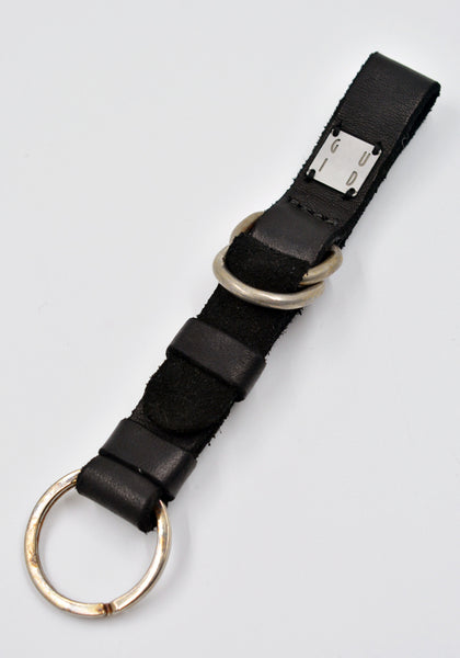 GUIDI KH03 CUOIO FULL GRAIN LEATHER KEY HOLDER BLACK | DOSHABURI Online Shop