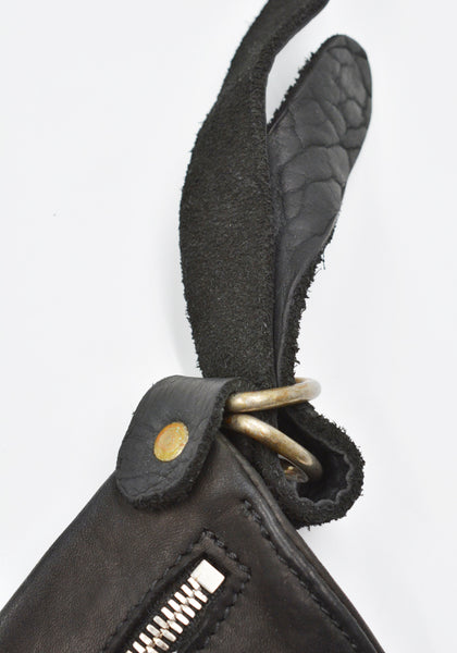 GUIDI Q100 SOFT HORSE FULL GRAIN LEATHER BELT BAG BLACK | DOSHABURI Shop