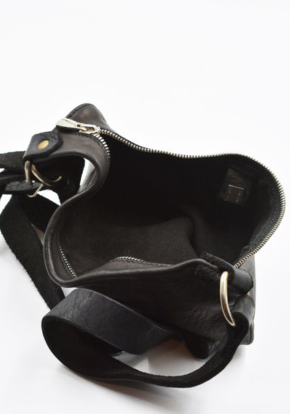 GUIDI Q100 SOFT HORSE FULL GRAIN LEATHER BELT BAG BLACK | DOSHABURI Shop