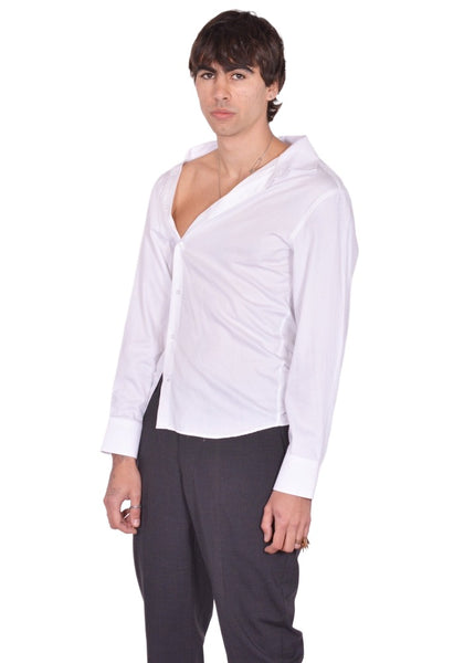 HODAKOVA ASYMMETRIC SHIRT WHITE SS26 | DOSHABURI Online Shop