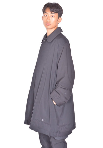 HODAKOVA UPSIDE DOWN TRENCH COAT BLACK FW26 | DOSHABURI Shop