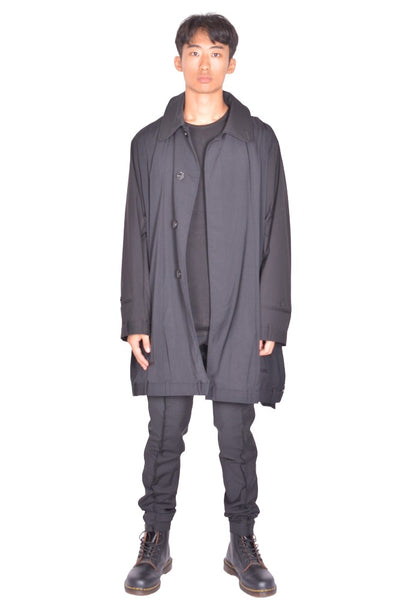 HODAKOVA UPSIDE DOWN TRENCH COAT BLACK FW26 | DOSHABURI Shop