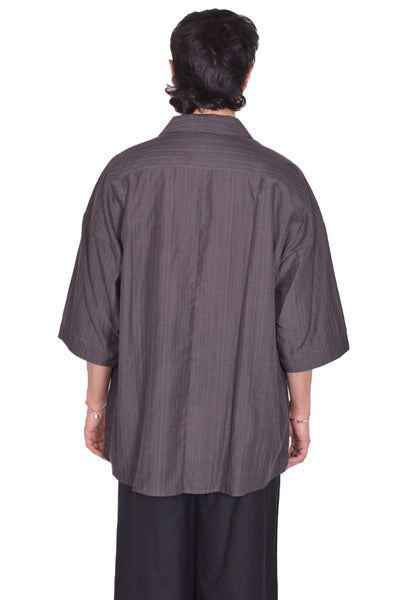 INDIVIDUAL SENTIMENTS BOWLING SHIRT CHARCOAL SS25 | DOSHABURI Shop