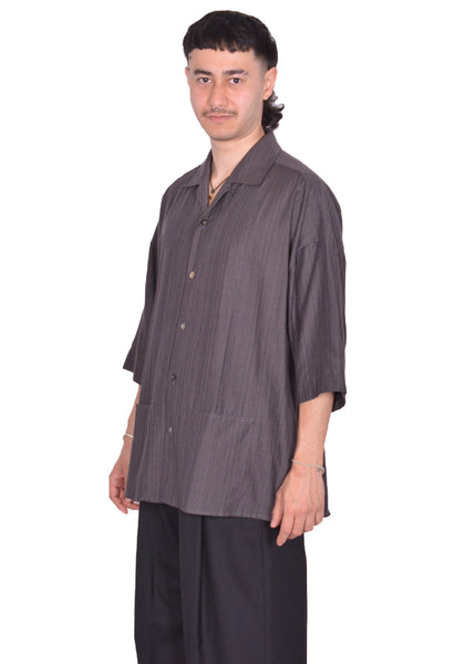INDIVIDUAL SENTIMENTS BOWLING SHIRT CHARCOAL SS25 | DOSHABURI Shop