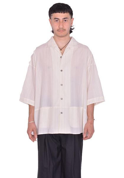 INDIVIDUAL SENTIMENTS SH59S-LC46 BOWLING SHIRT ECRU SS25 | DOSHABURI Shop