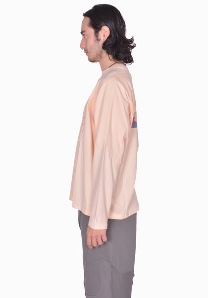 KIKO KOSTADINOV FOX LAB LONG SLEEVE T-SHIRT PALE PINK SS25 | DOSHABURI Shop