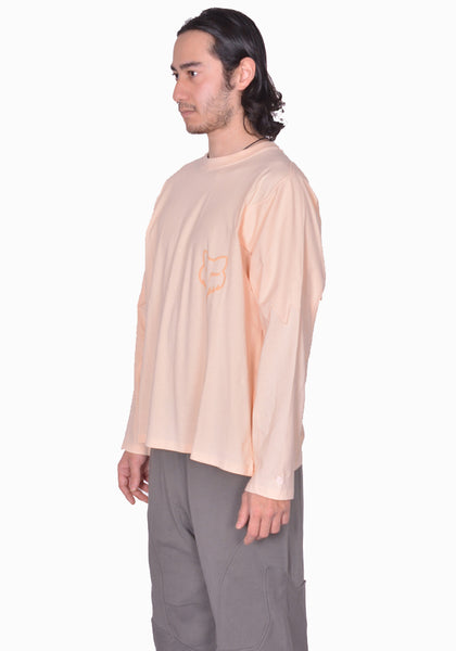 KIKO KOSTADINOV FOX LAB LONG SLEEVE T-SHIRT PALE PINK SS25 | DOSHABURI Shop
