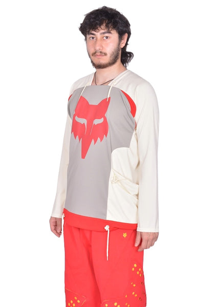 KIKO KOSTADINOV FOX LAB MESH POCKET TOP NATURAL FW25