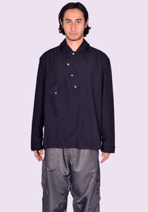 KIKO KOSTADINOV KKAW24SH02-69 JAROCKA OVERSHIRT BLACK FW24 | DOSHABURI Online Shop