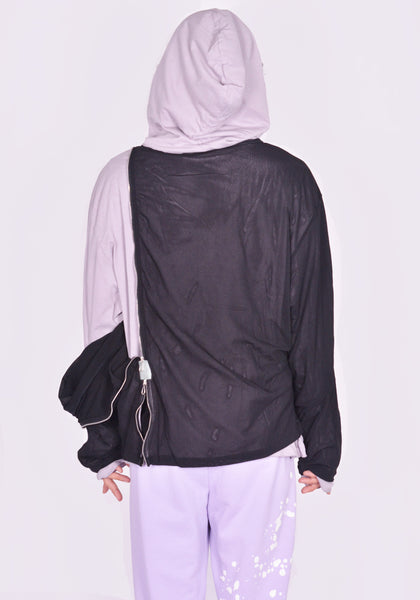 KIKO KOSTADINOV KNOX MESH HOODIE ICY LILAC/BLACK FW24 | DOSHABURI Shop