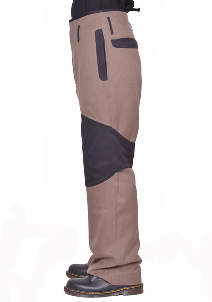 KIKO KOSTADINOV MEN ORVOS TROUSERS SEPIA/COAL BLACK FW25 | DOSHABURI Shop
