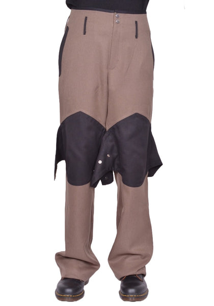 KIKO KOSTADINOV MEN ORVOS TROUSERS SEPIA/COAL BLACK FW25 | DOSHABURI Shop