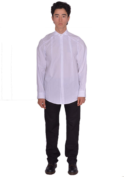 KIKO KOSTADINOV MEN ZAFAR SHIRT WHITE STRIPES SS25 | DOSHABURI Shop