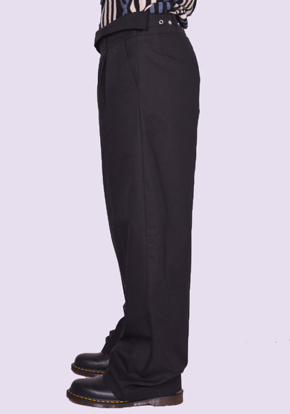 KIKO KOSTADINOV NAVIN WIDE TROUSER BLACK SS25 | DOSHABURI Online Shop