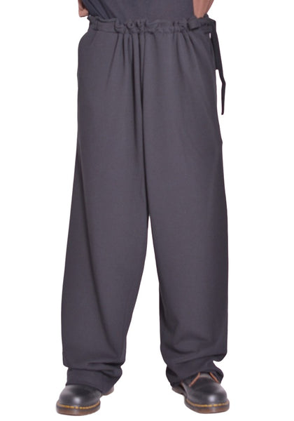 KIKO KOSTADINOV OSCAR WIDE TROUSERS SMOOTH BLACK FW26 | DOSHABURI Shop