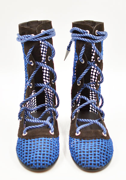 KIKO KOSTADINOV RETICELLA LACE UP BOOT SAPPHIRE SS26 | DOSHABURI Shop
