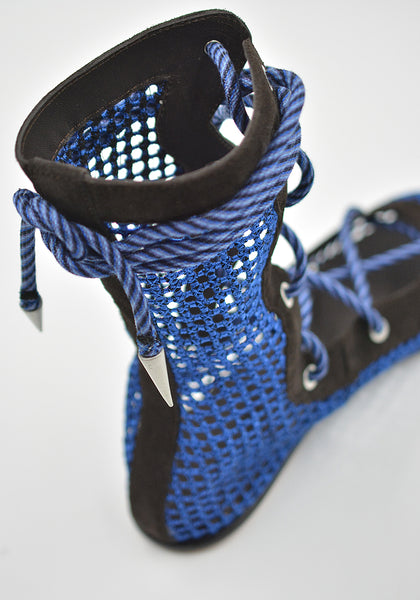 KIKO KOSTADINOV RETICELLA LACE UP BOOT SAPPHIRE SS26 | DOSHABURI Shop