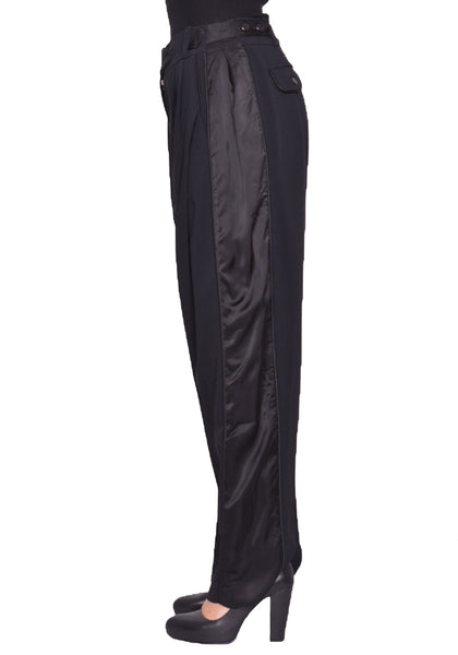 KIKO KOSTADINOV WOMEN CAUDA PLEATED TROUSERS BLACK SS25 | DOSHABURI Shop
