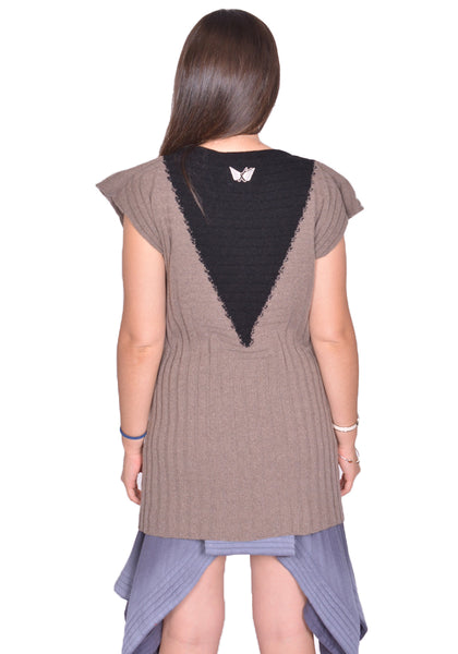 KIKO KOSTADINOV WOMEN DAKOTA VEST SEPIA/BLACK SS25 | DOSHABURI Shop