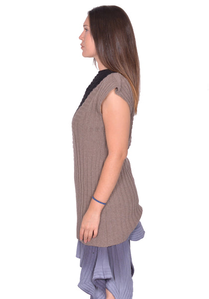 KIKO KOSTADINOV WOMEN DAKOTA VEST SEPIA/BLACK SS25 | DOSHABURI Shop