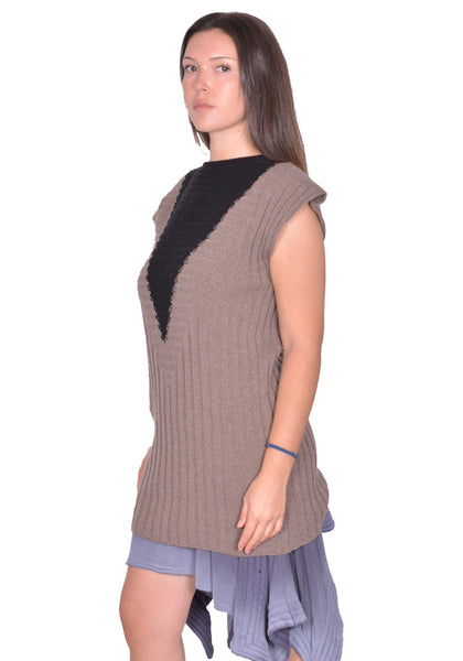 KIKO KOSTADINOV WOMEN DAKOTA VEST SEPIA/BLACK SS25 | DOSHABURI Shop