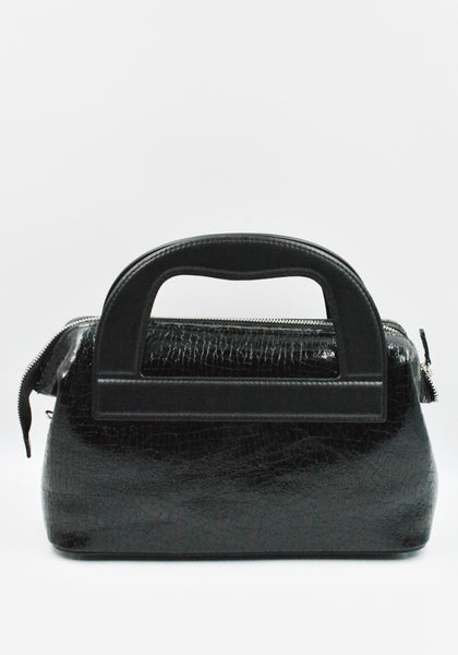 KIKO KOSTADINOV WOMEN ISADORA BAG CRACKED BLACK SS26 | DOSHABURI Shop