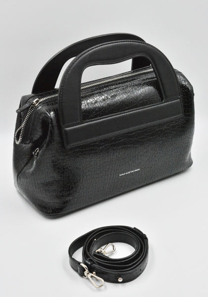 KIKO KOSTADINOV WOMEN ISADORA BAG CRACKED BLACK SS26 | DOSHABURI Shop