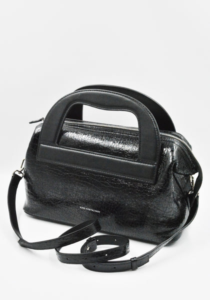 KIKO KOSTADINOV WOMEN ISADORA BAG CRACKED BLACK SS26 | DOSHABURI Shop