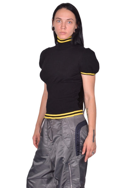 KIKO KOSTADINOV WOMEN SIMONE KNIT TOP INK BLACK FW25 | DOSHABURI Shop