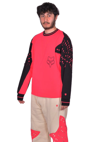 KIKO KOSTADINOV x FOX LAB 39634-170  PERFORATED LONG SLEEVE T-SHIRT PINK