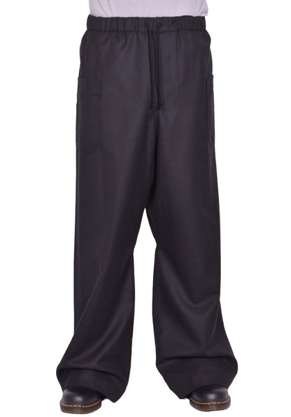 MAINA YEE JUNO WIDE-LEGGED ELASTICATED TROUSERS BLACK FW25 | DOSHABURI Shop