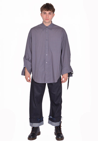 MAINA YEE M.Y. SHIRT 1 OVERSIZED SHIRT NAVY/RED/WHITE FW25 | DOSHABURI Shop