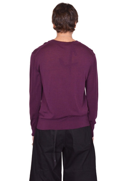 MARINA YEE BLITZ CREWNECK KNIT SWEATER MAUVE SS26 | DOSHABURI Shop