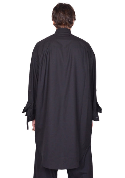 MARINA YEE M.Y. SHIRT 1L LONG OVERSIZED SHIRT BLACK SS26 | DOSHABURI Shop