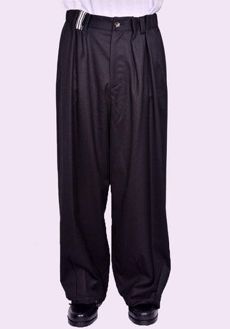 MARINA YEE JIM WIDE-LEGGED ELASTICATED TROUSERS BLACK FW24 | DOSHABURI Shop