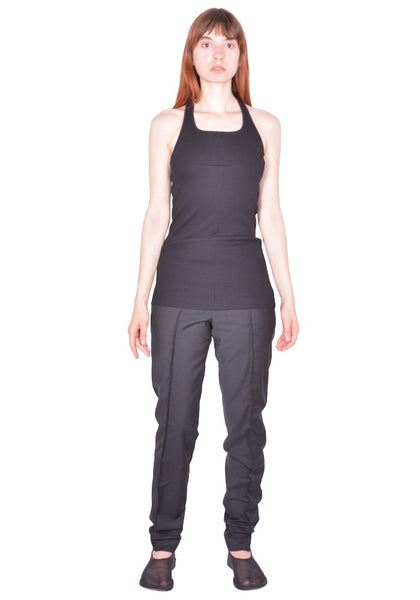 MATIERES FECALES CROSS SEAM TANK KNIT SCLERA BLACK SS26 | DOSHABURI Shop